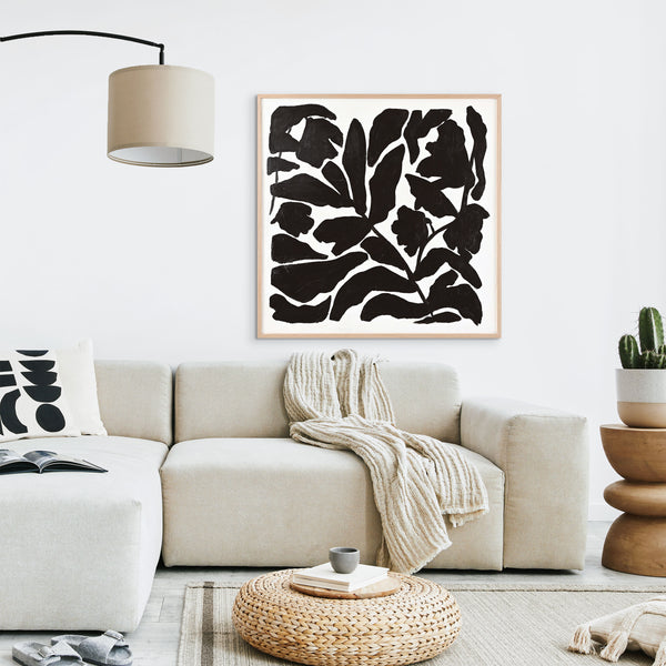 BLACK LEAF | UNIKA PAINTING