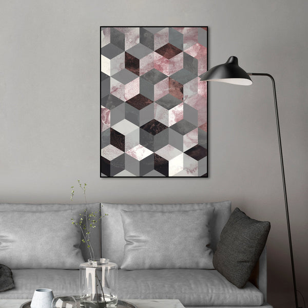 Würfel Rose | Plakatbrett