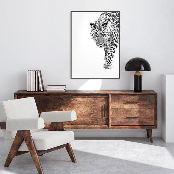 Weißer Leopard | Plakatbrett