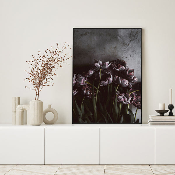 Dunkle Tulpen | Plakatbrett