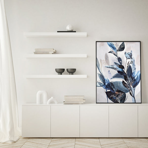 Blaue Blätter | Plakatbrett