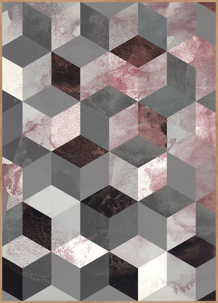 Würfel Rose | Plakatbrett
