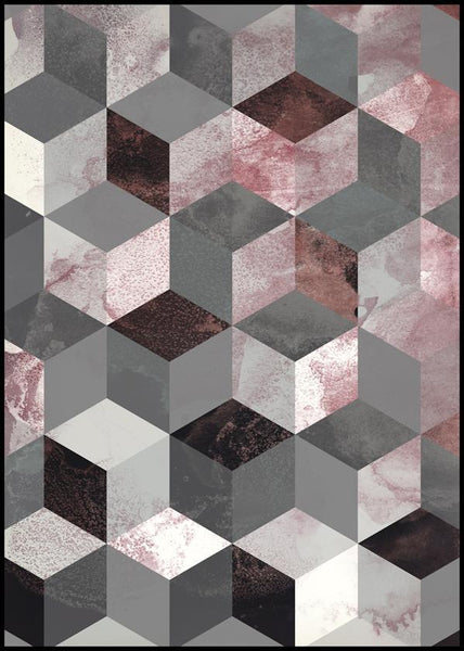 Würfel Rose | Plakatbrett