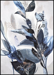 Blaue Blätter | Plakatbrett