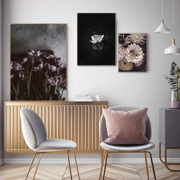 Dunkle Tulpen | Plakatbrett