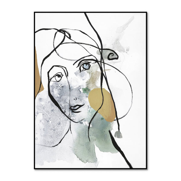 Line Art Girl 2 | Plakatbrett