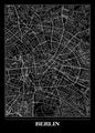 Map Berlin black | POSTER BOARD