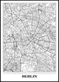 Map Berlin white | POSTER BOARD