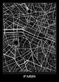 Map Paris Black | POSTER