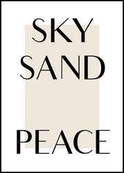 Sky Sand Frieden | Plakatbrett