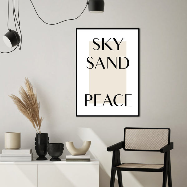 Sky Sand Frieden | Plakatbrett