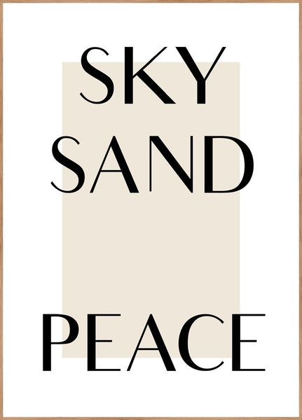Sky Sand Frieden | Plakatbrett