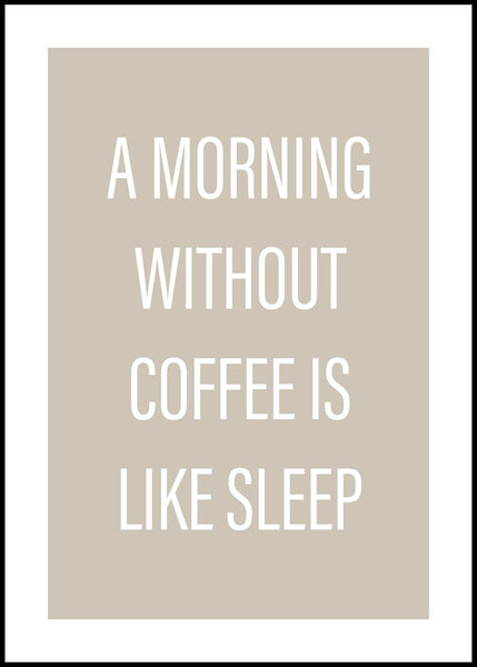 Ohne Kaffee | Plakatbrett