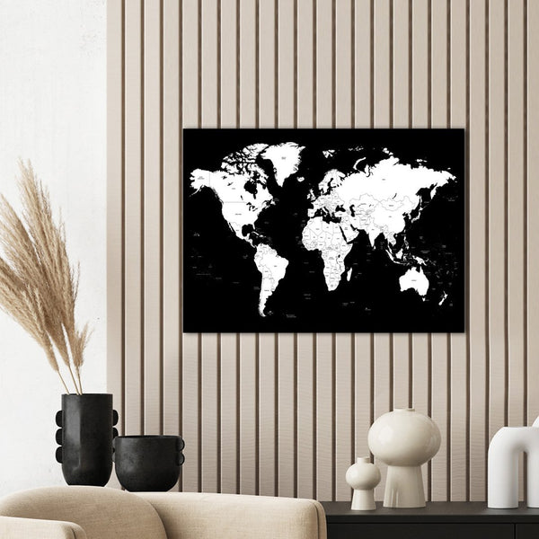 WorldMap schwarz | POSTER