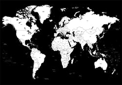 WorldMap schwarz | POSTER