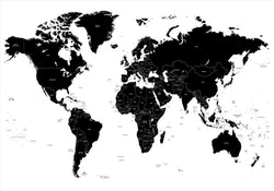 Weltmap weiß | POSTER