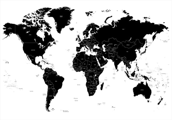 Weltmap weiß | POSTER