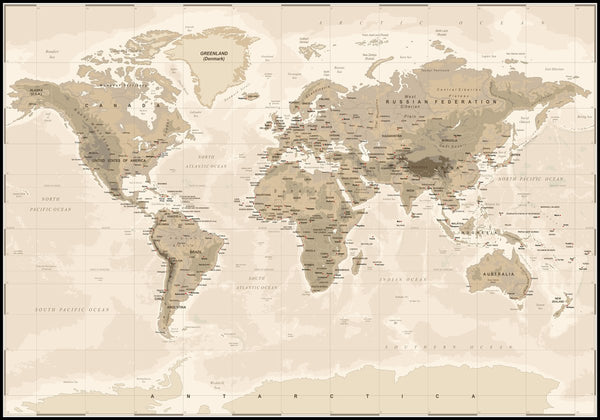 Worldmap vintage | POSTER BOARD