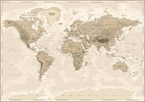 Worldmap Vintage | Plakatbræt