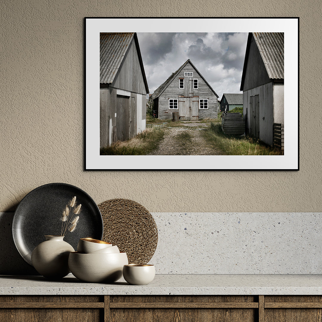 Cosy cabins | FRAMED PRINT